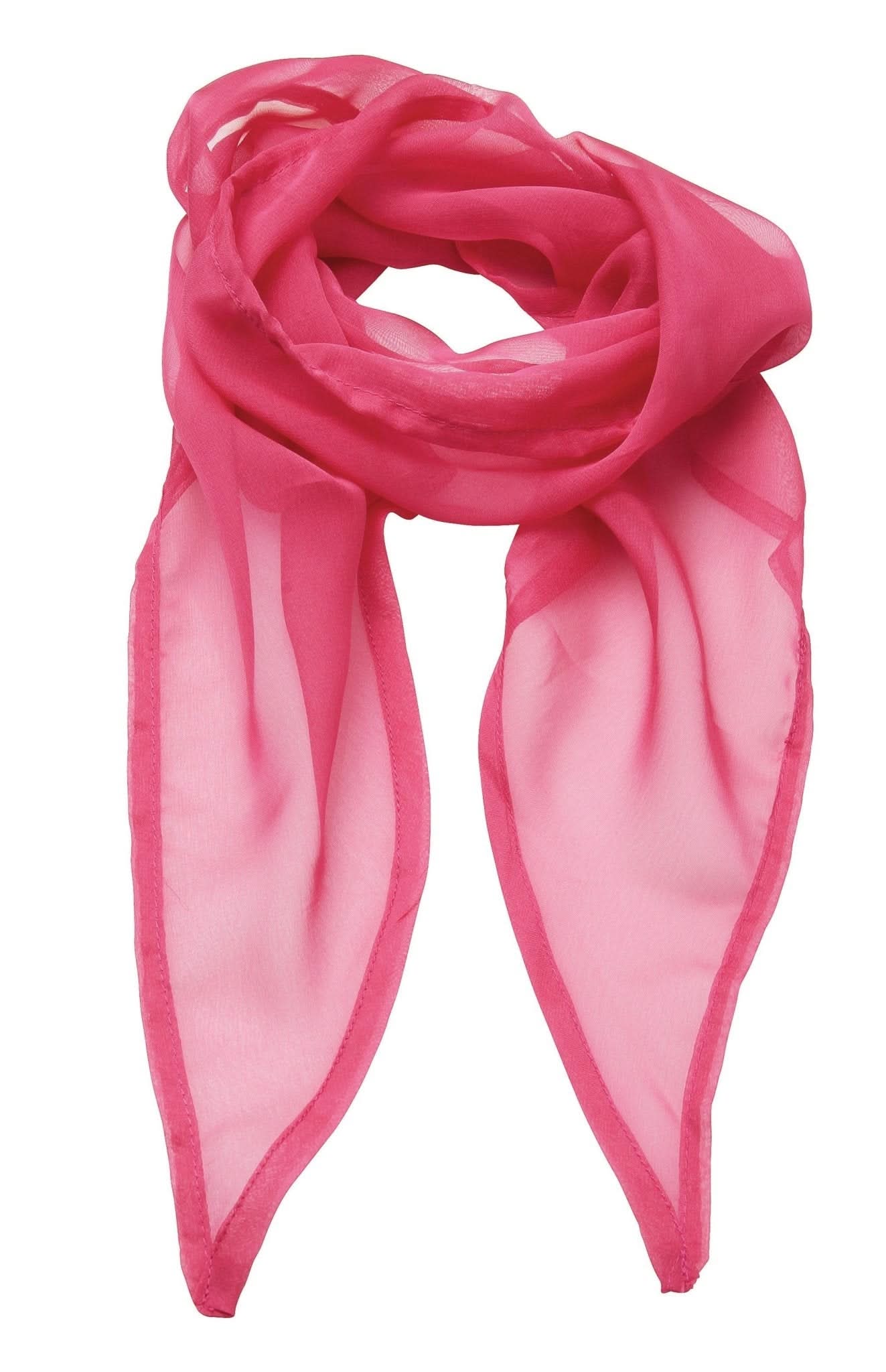 PR740: Ladies Chiffon Scarf Scarves Premier Fuchsia Regular