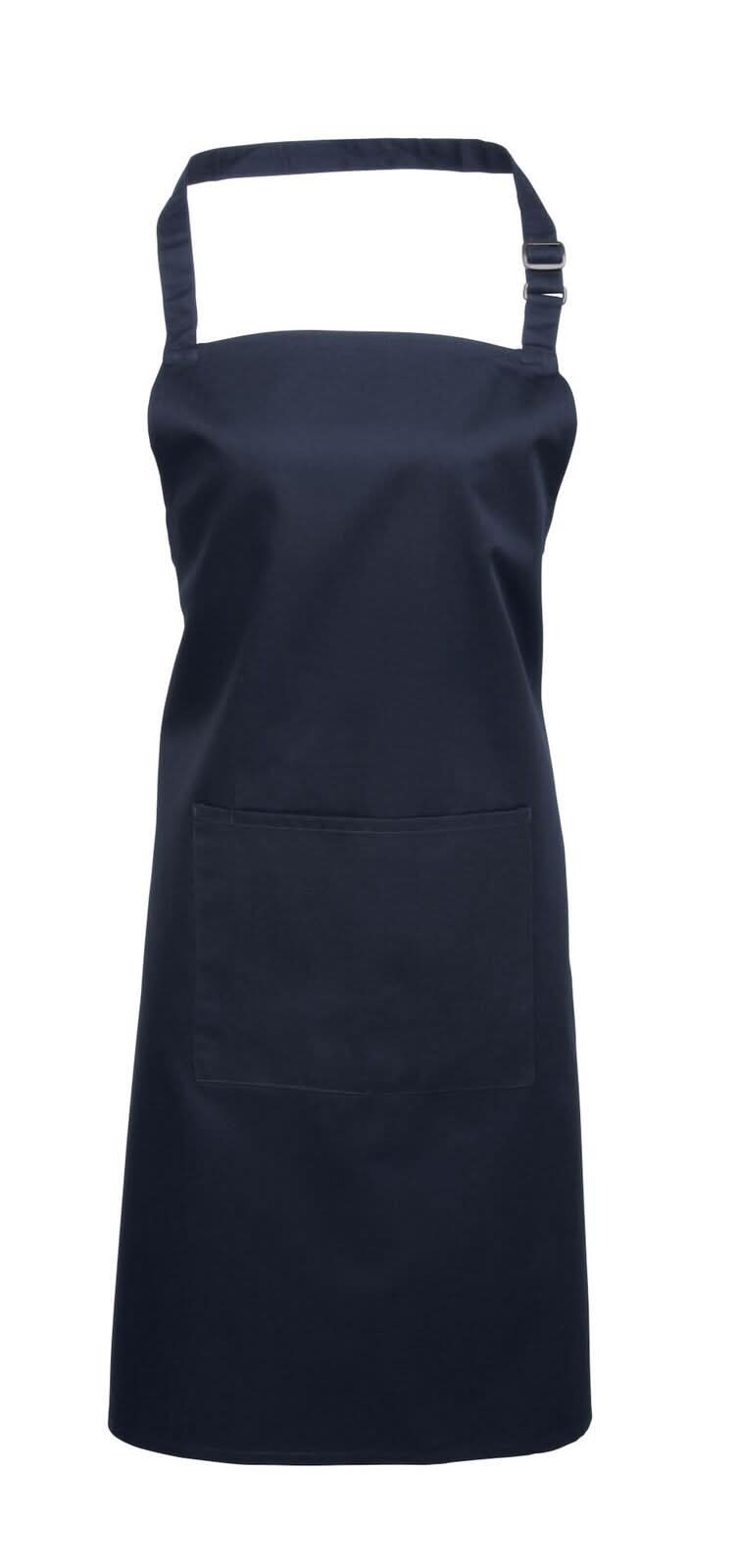 Colours Bib Apron - with Pocket Aprons Premier Navy