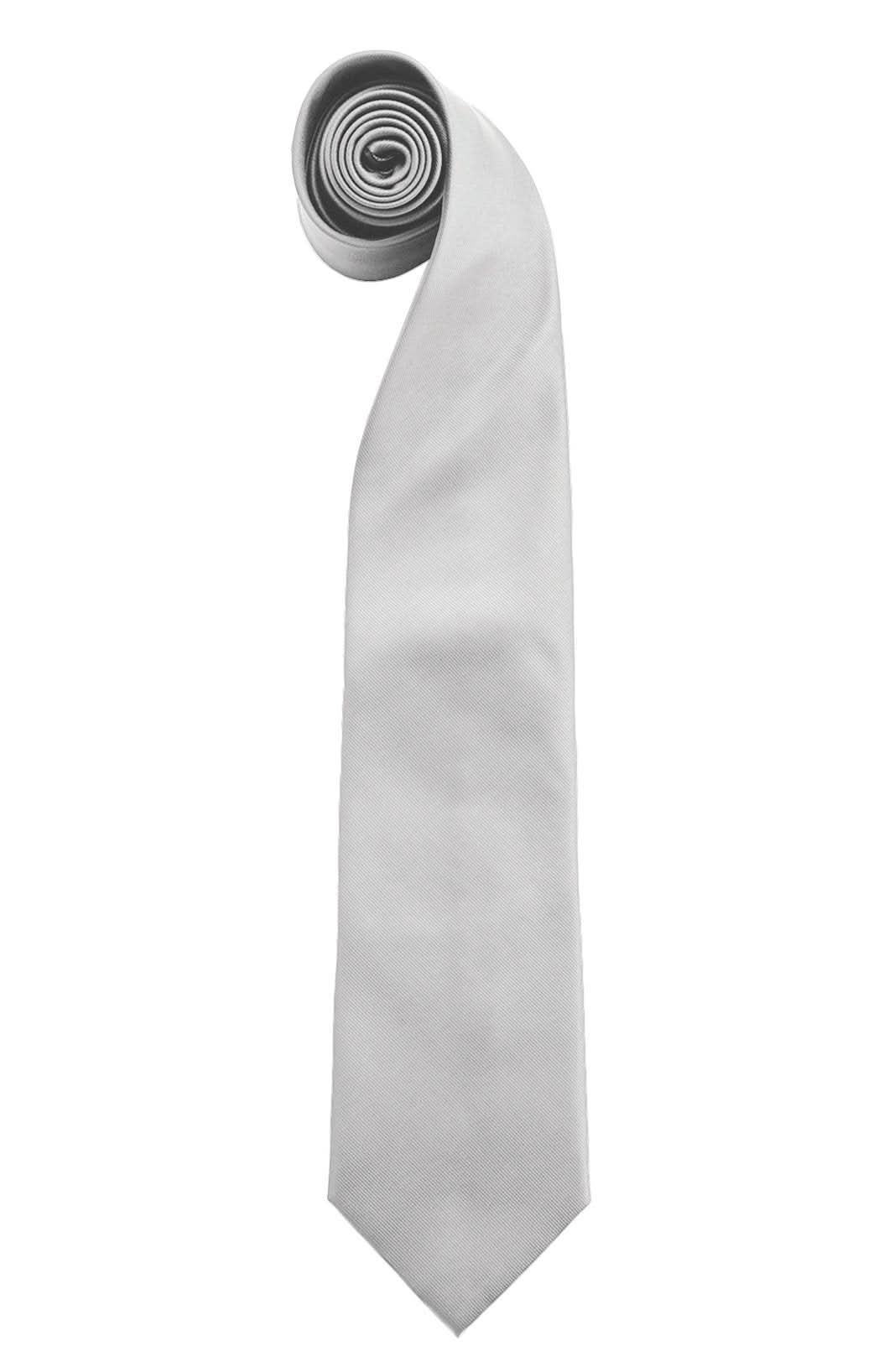 PR765: Colours Fashion Tie Ties Premier Silver Regular