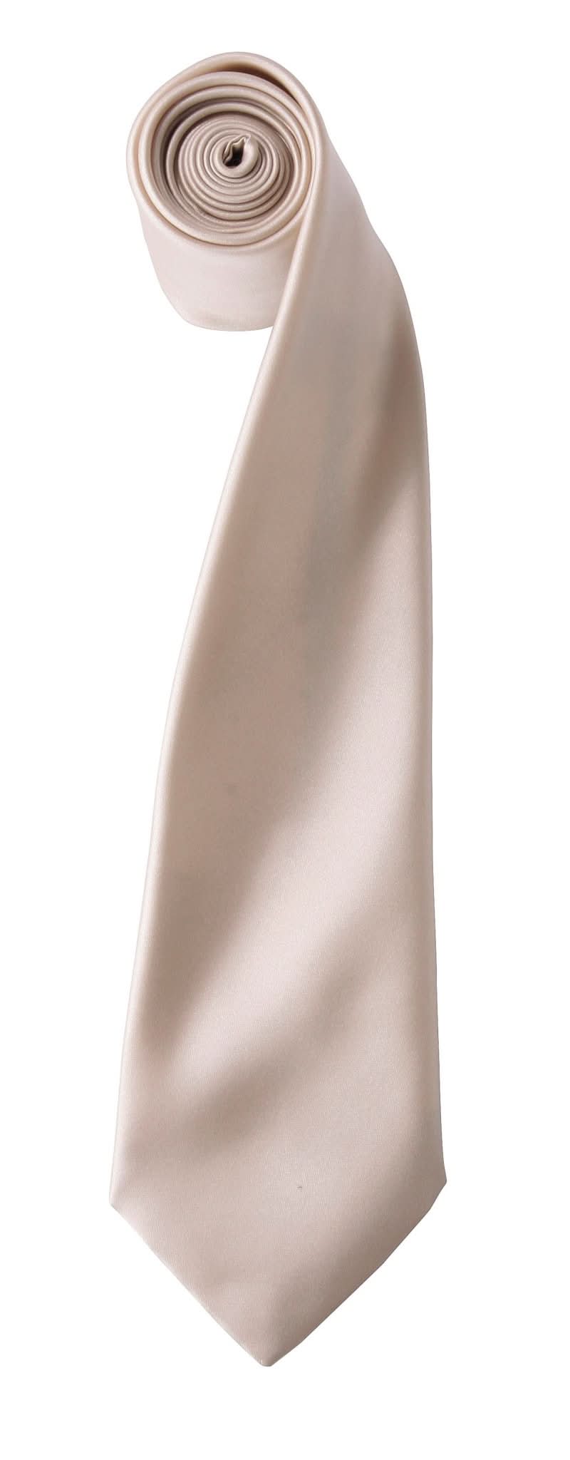 PR750: Colours Satin Tie Ties Premier Natural Regular
