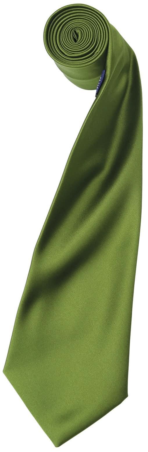 PR750: Colours Satin Tie Ties Premier Oasis Green Regular