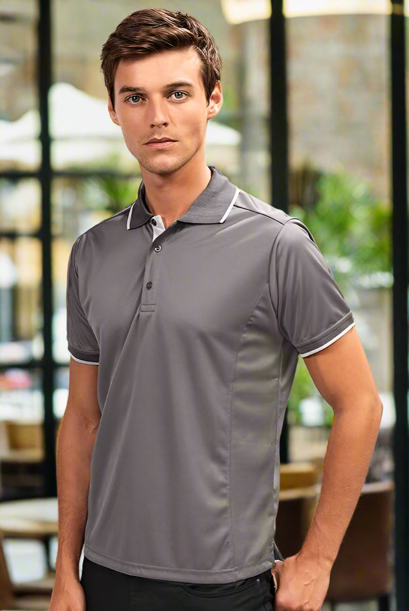 PR618: Coolchecker Contrast Mens Polo Mens Polos Premier