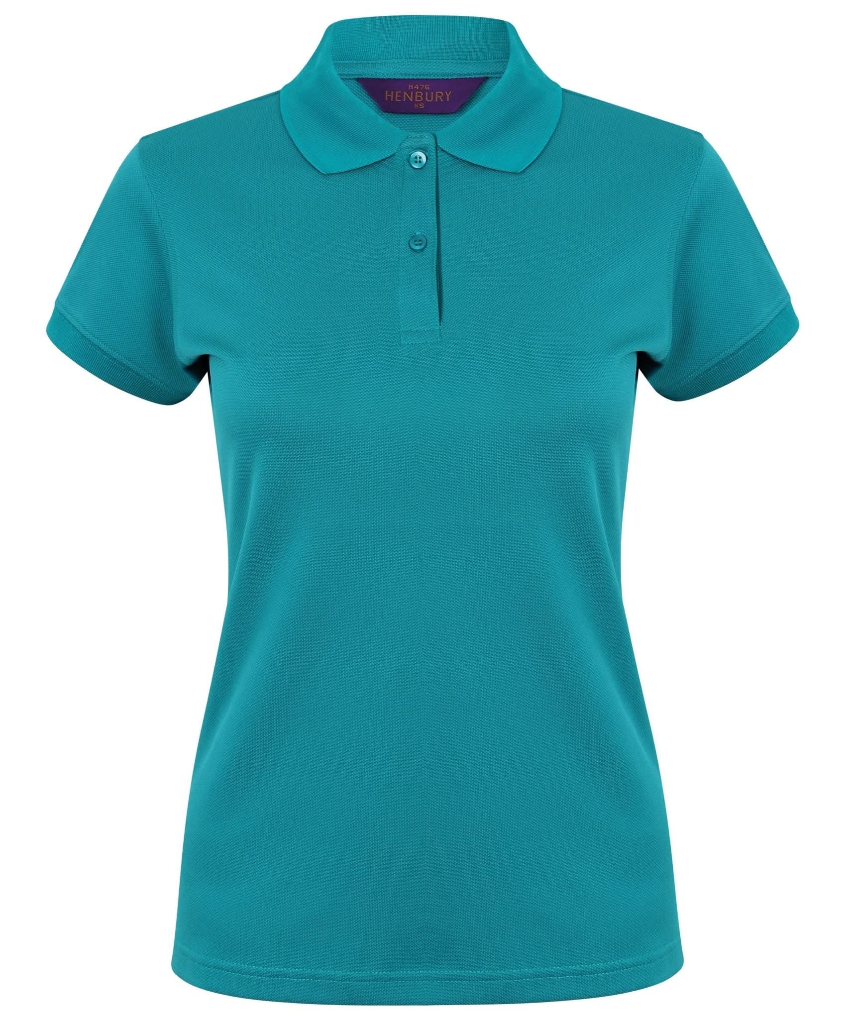 HB476: Womens Coolplus Polo Shirt Womens Polos Henbury Bright Jade XS
