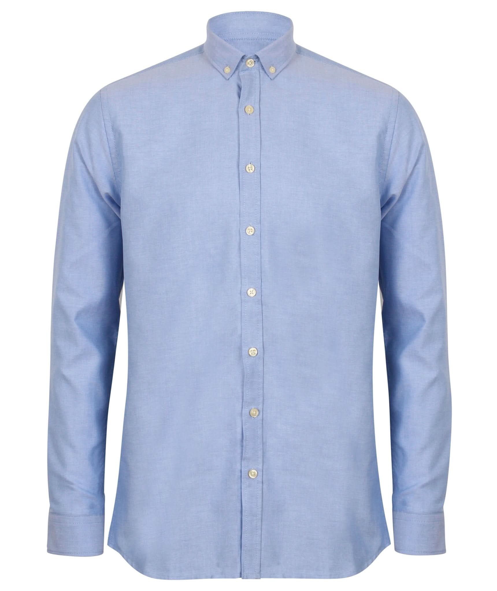 HB512: Modern Mens Long Sleeve Oxford Shirt Mens Long Sleeve Shirts Henbury