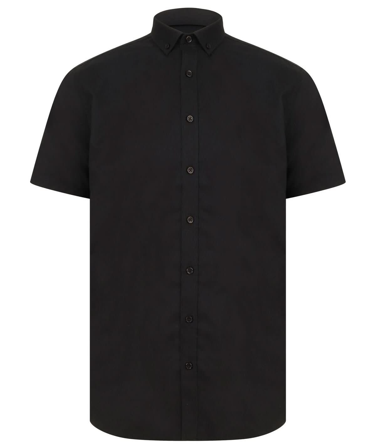 HB517: Modern Mens Oxford Shirt Mens Short Sleeve Shirts Henbury
