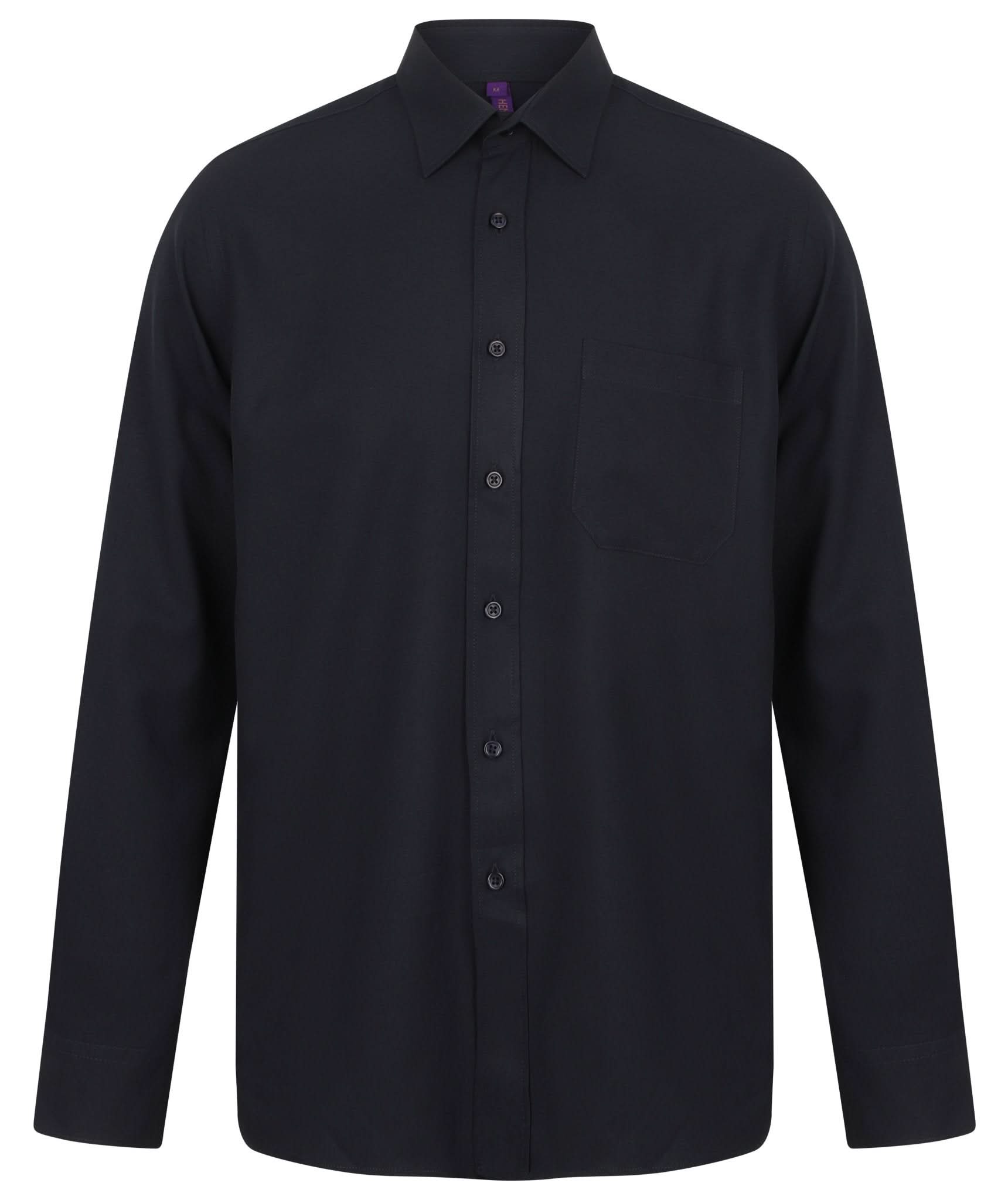 HB590: Men Long Sleeve Wicking Shirt Mens Long Sleeve Shirts Henbury