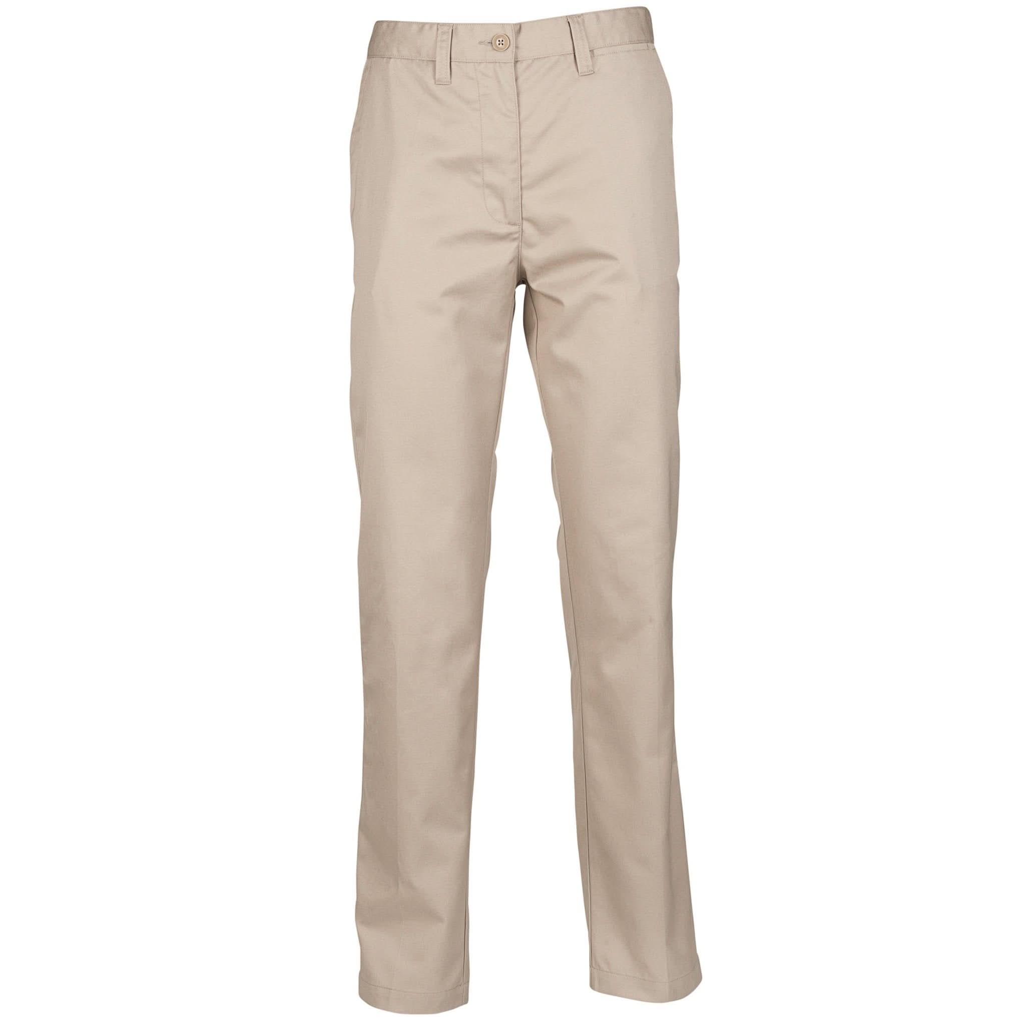 HB641: Ladies Chino Trouser Womens Chinos Henbury Stone XS Regular