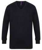 HB720: Mens V-Neck Jumper Mens Knitwear Henbury Navy 2XS