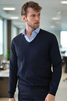 HB720: Mens V-Neck Jumper Mens Knitwear Henbury