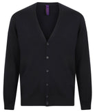 HB722: Mens V-Neck Cardigan Mens Knitwear Henbury Navy XS