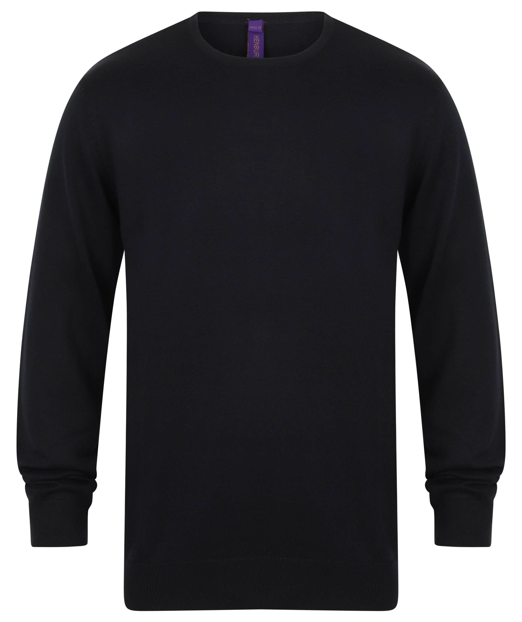 HB725: Mens Crew Neck Jumper Mens Knitwear Henbury Navy S