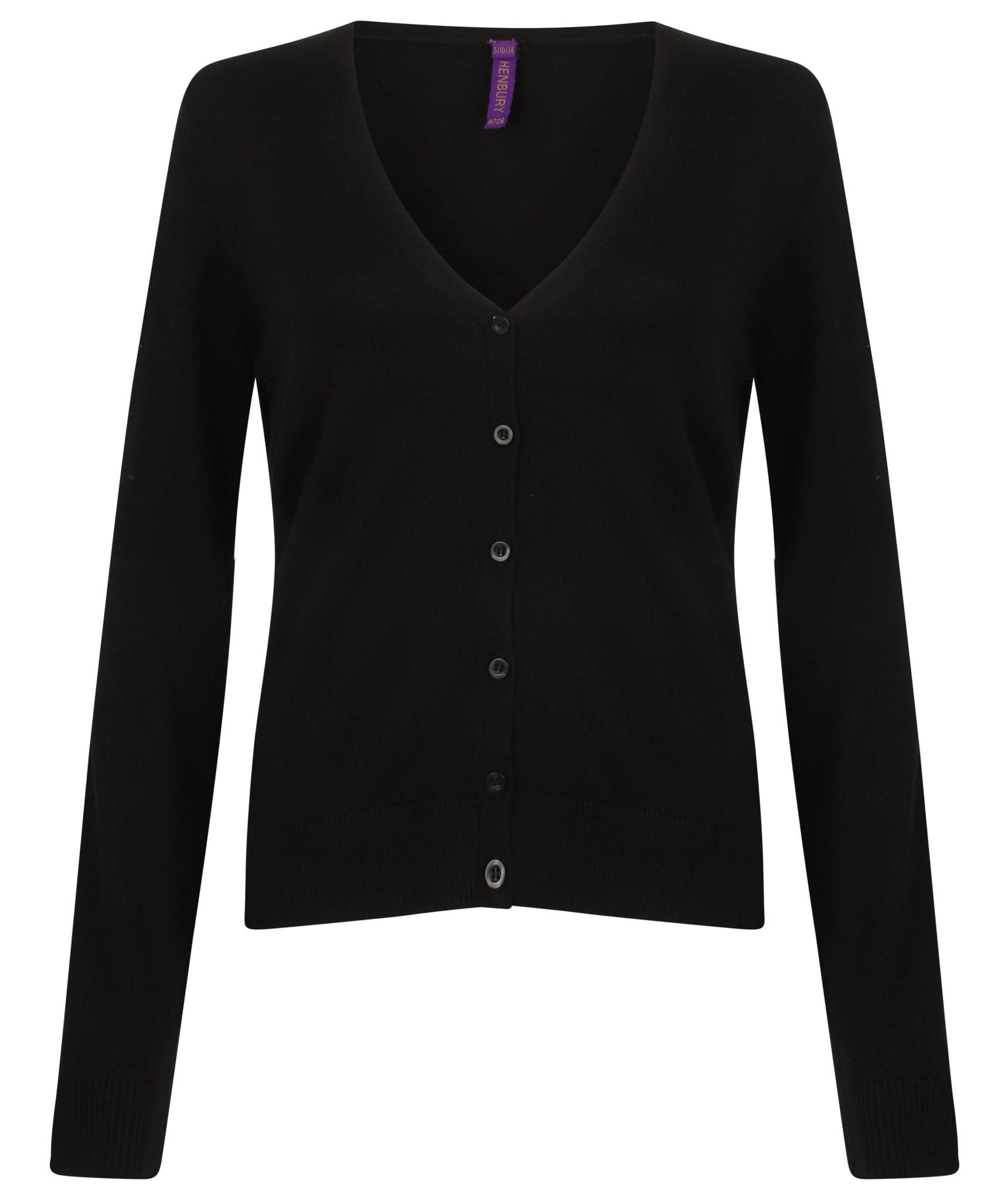 HB726: Ladies V-Neck Cardigan Womens Knitwear Henbury