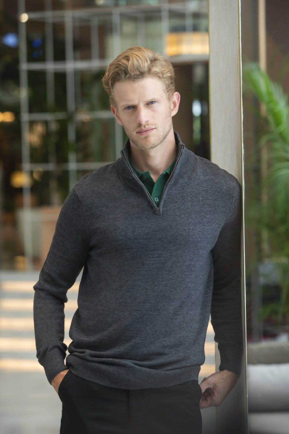 HB729: Mens 1/4 Zip Jumper Mens Knitwear Henbury