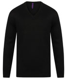 HB760: Mens V-Neck Jumper Mens Knitwear Henbury Navy 2XS