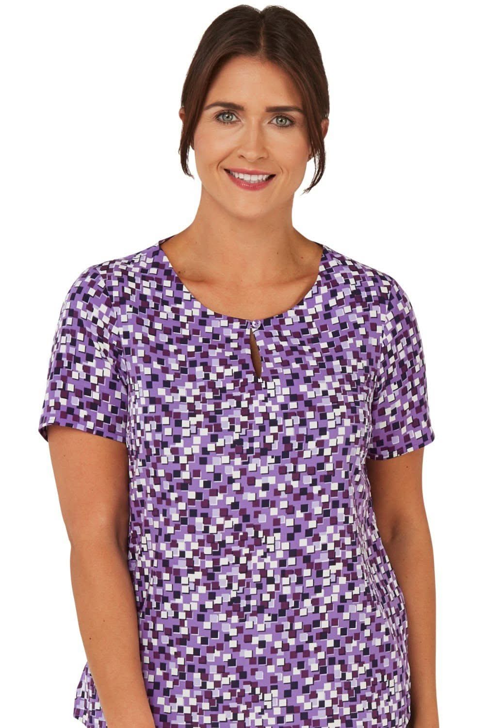 Kelly Keyhole Neck Ladies Blouse Blouses Vortex Designs