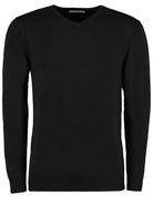 KK352: Arundel Mens V-Neck Sweater Mens Knitwear Kustom Kit Black 2XS