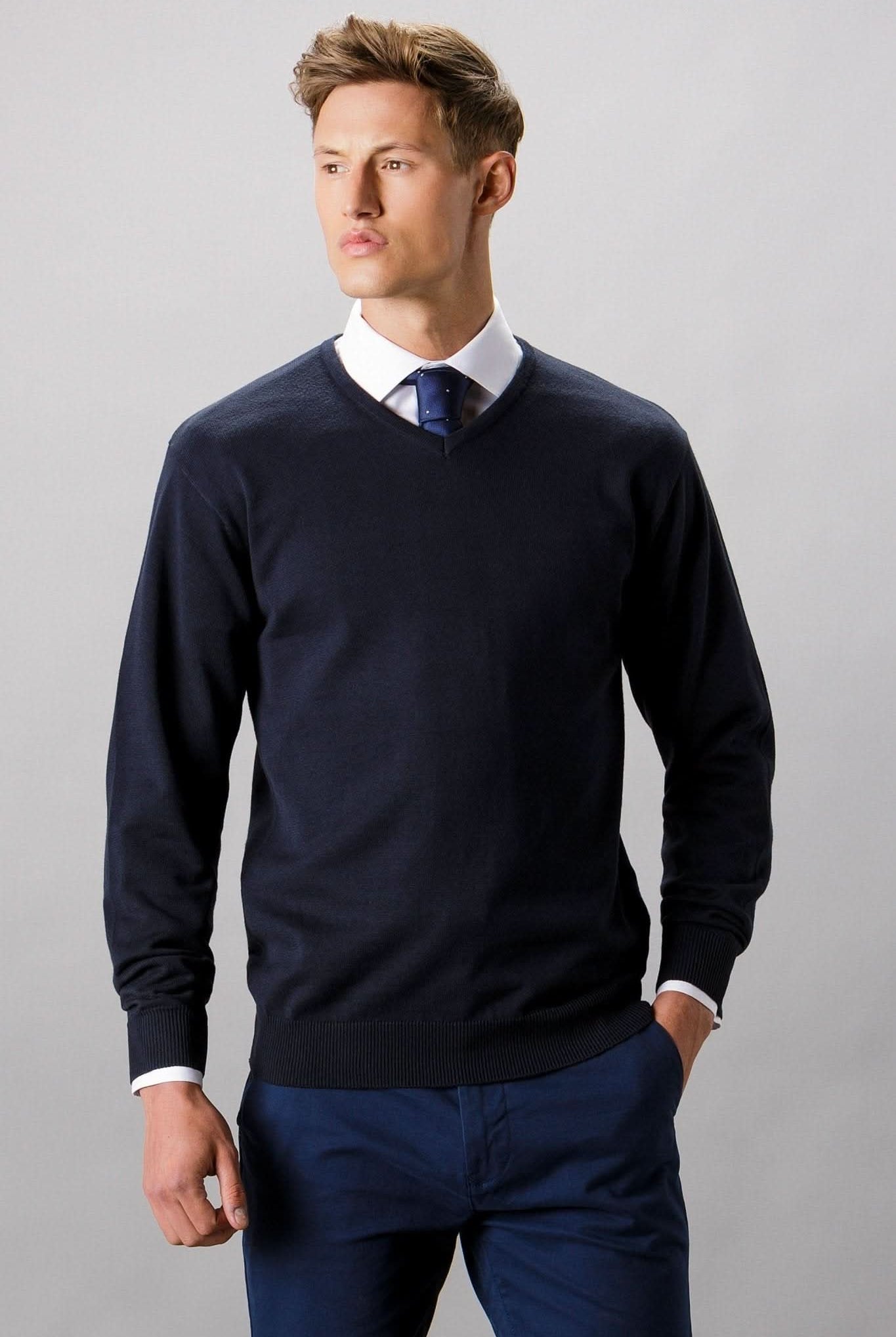 KK352: Arundel Mens V-Neck Sweater Mens Knitwear Kustom Kit