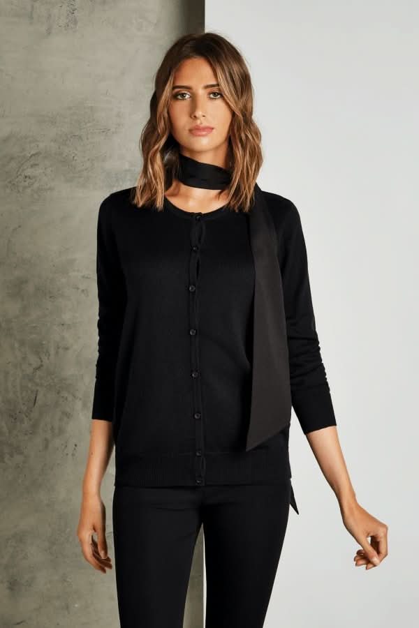 KK355: Arundel Crew Neck Cardigan Womens Knitwear Kustom Kit