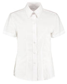 KK360: Ladies Oxford Shirt Womens Short Sleeve Shirts Kustom Kit White 6