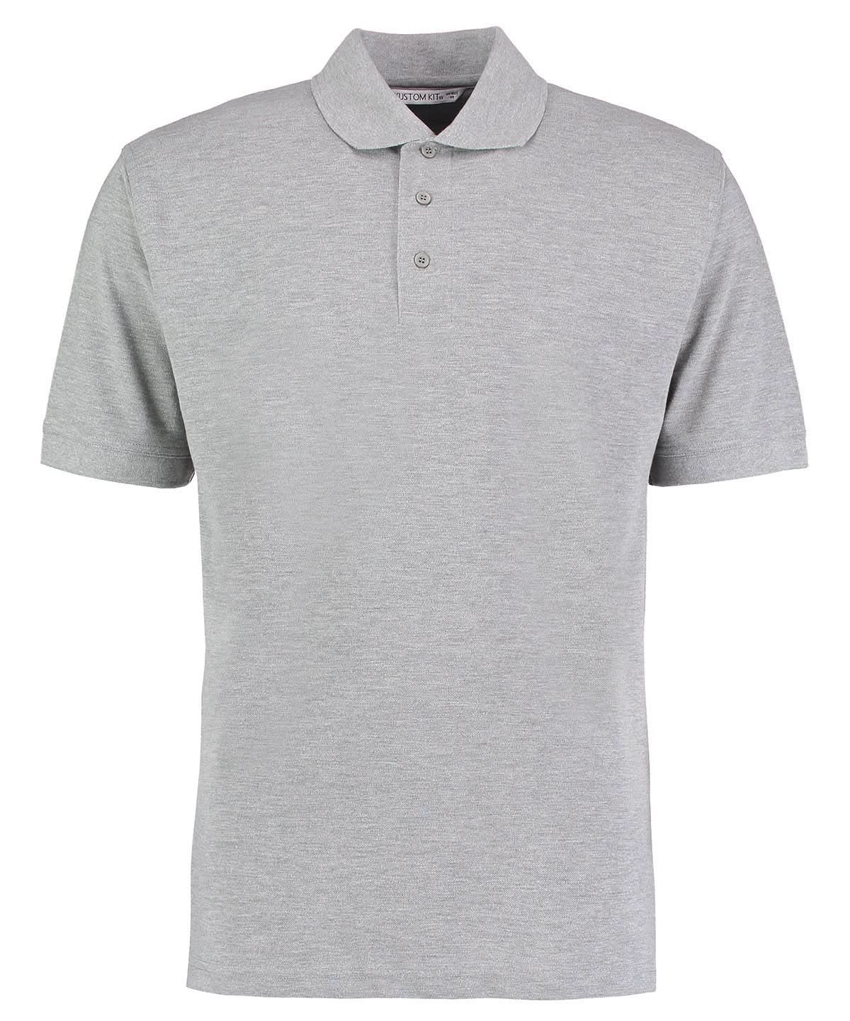 KK403: Klassic Superwash Mens Polo Shirt Mens Polos Kustom Kit Heather Grey XS