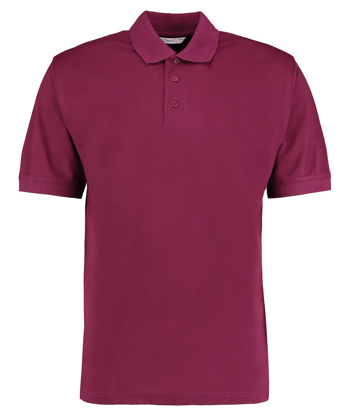 KK403: Klassic Superwash Mens Polo Shirt Mens Polos Kustom Kit Burgundy XS