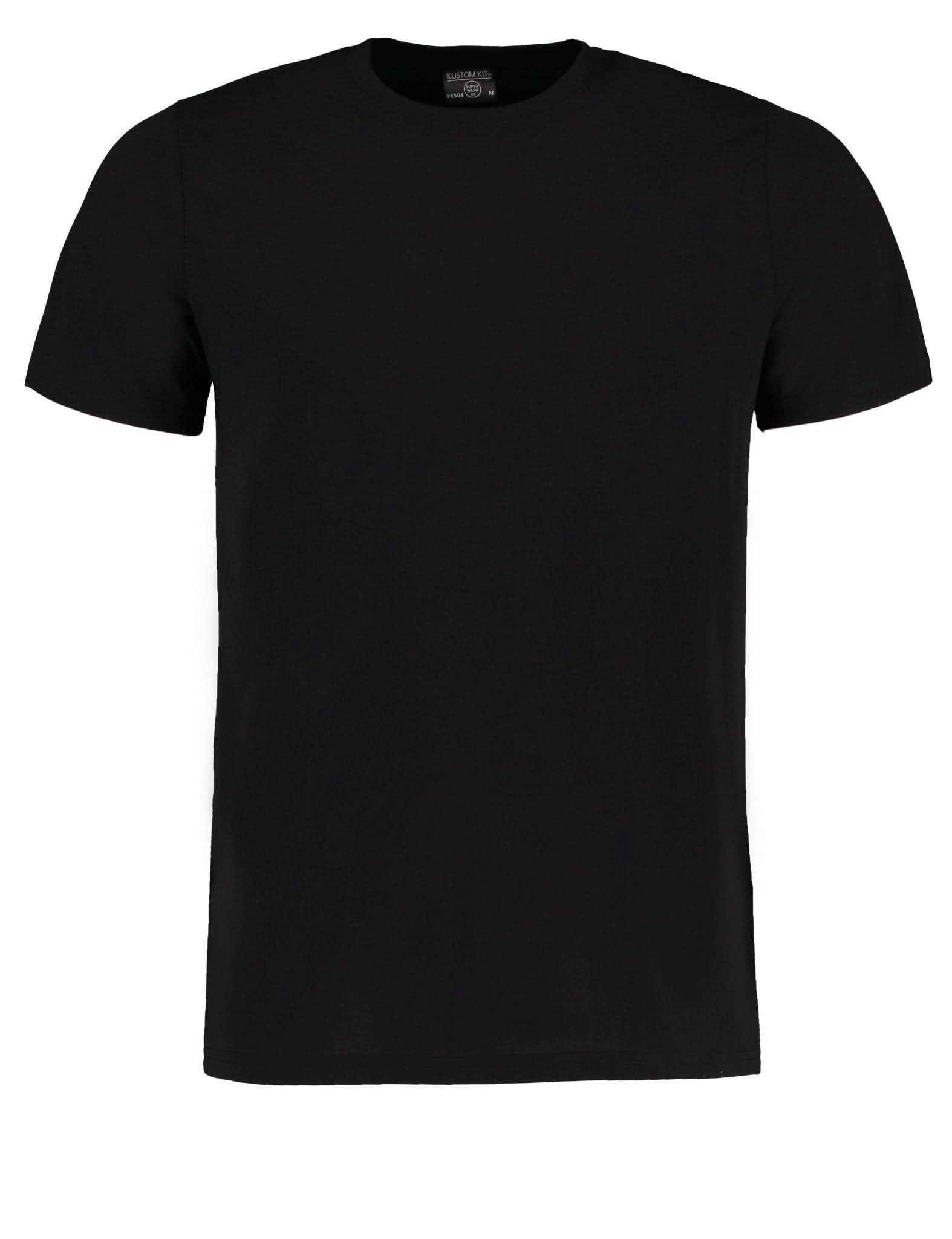 KK504: Superwash T-Shirt Mens T-Shirts Kustom Kit Black XS