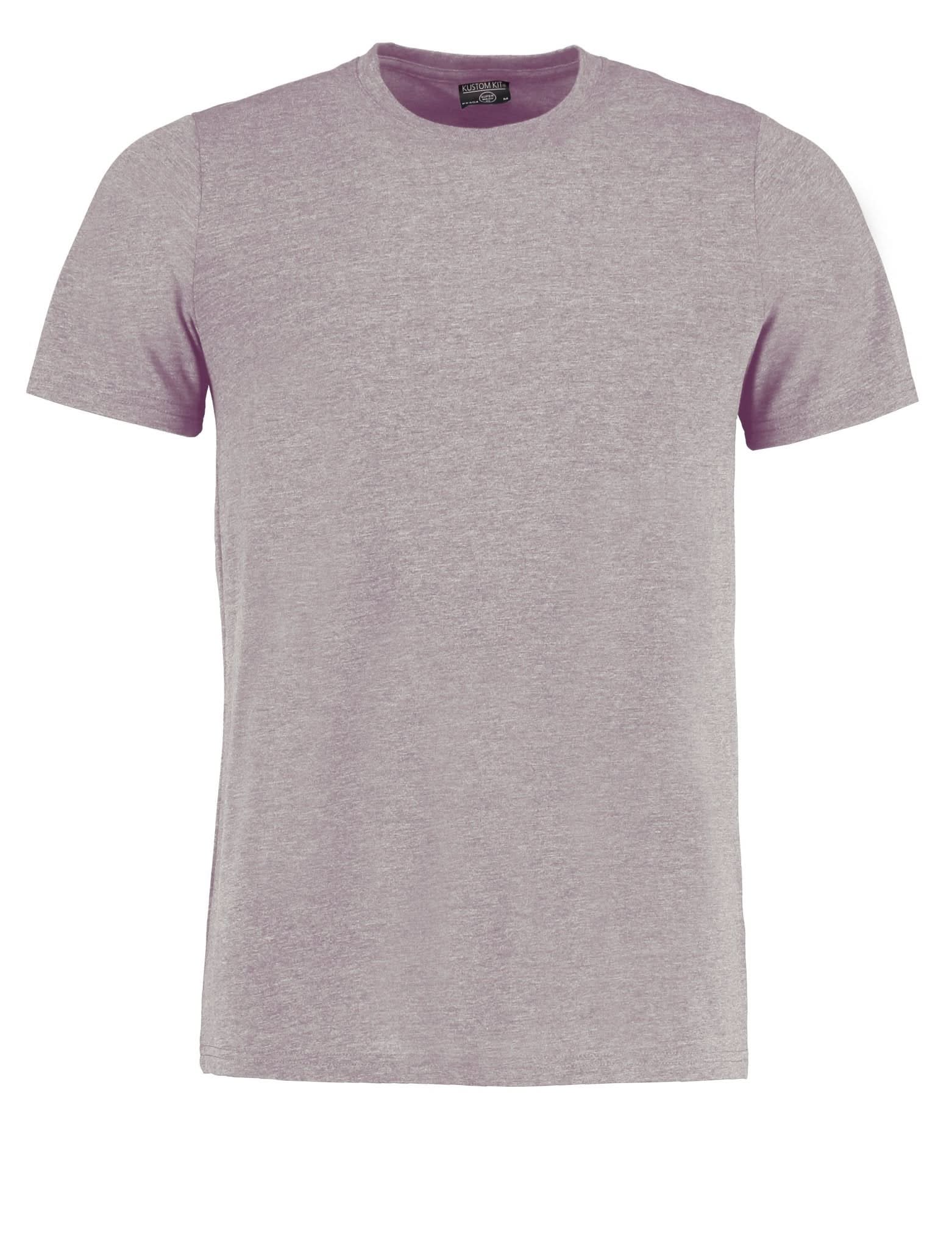 KK504: Superwash T-Shirt Mens T-Shirts Kustom Kit Light Grey Marl XS