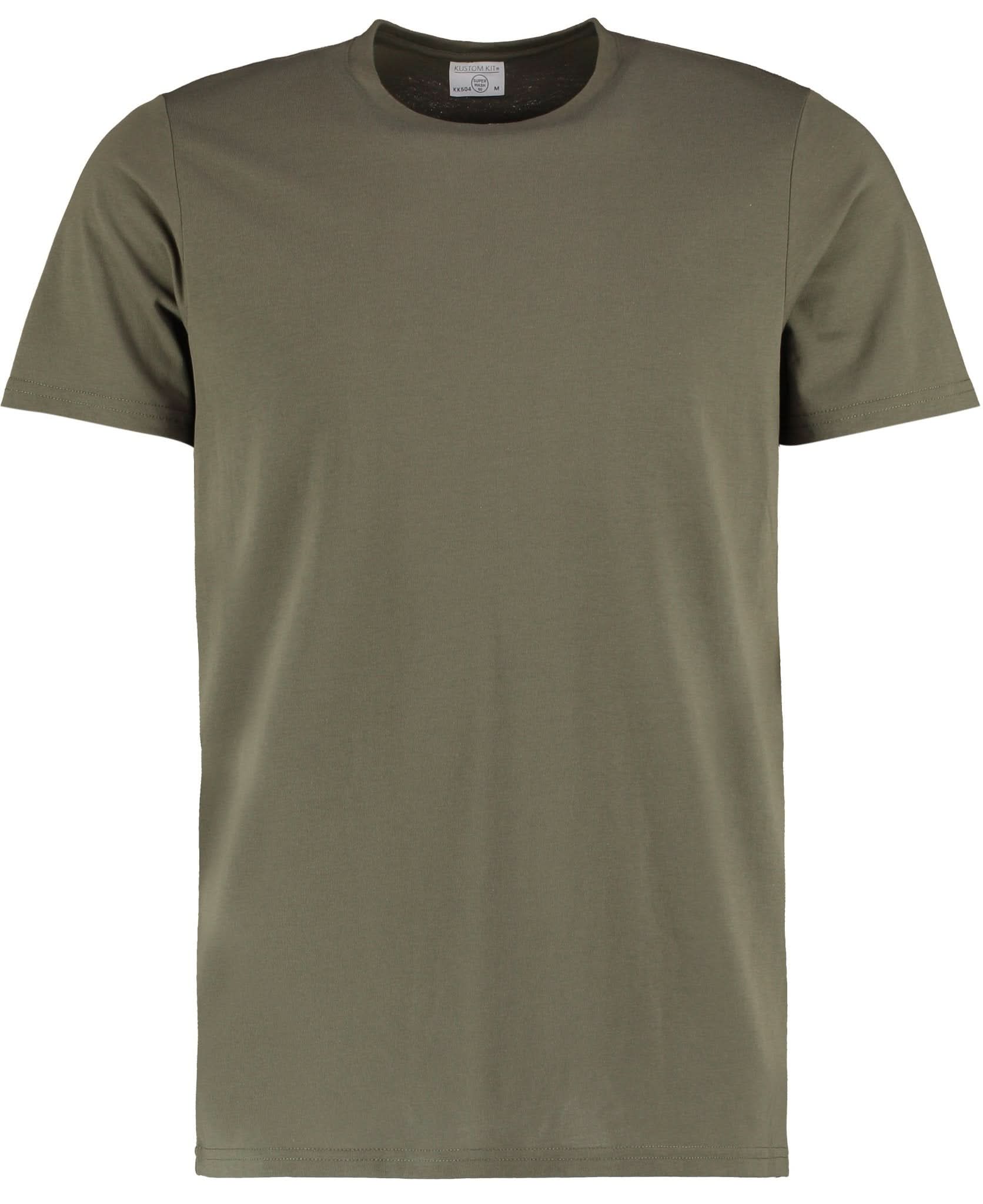 KK504: Superwash T-Shirt Mens T-Shirts Kustom Kit Khaki XS