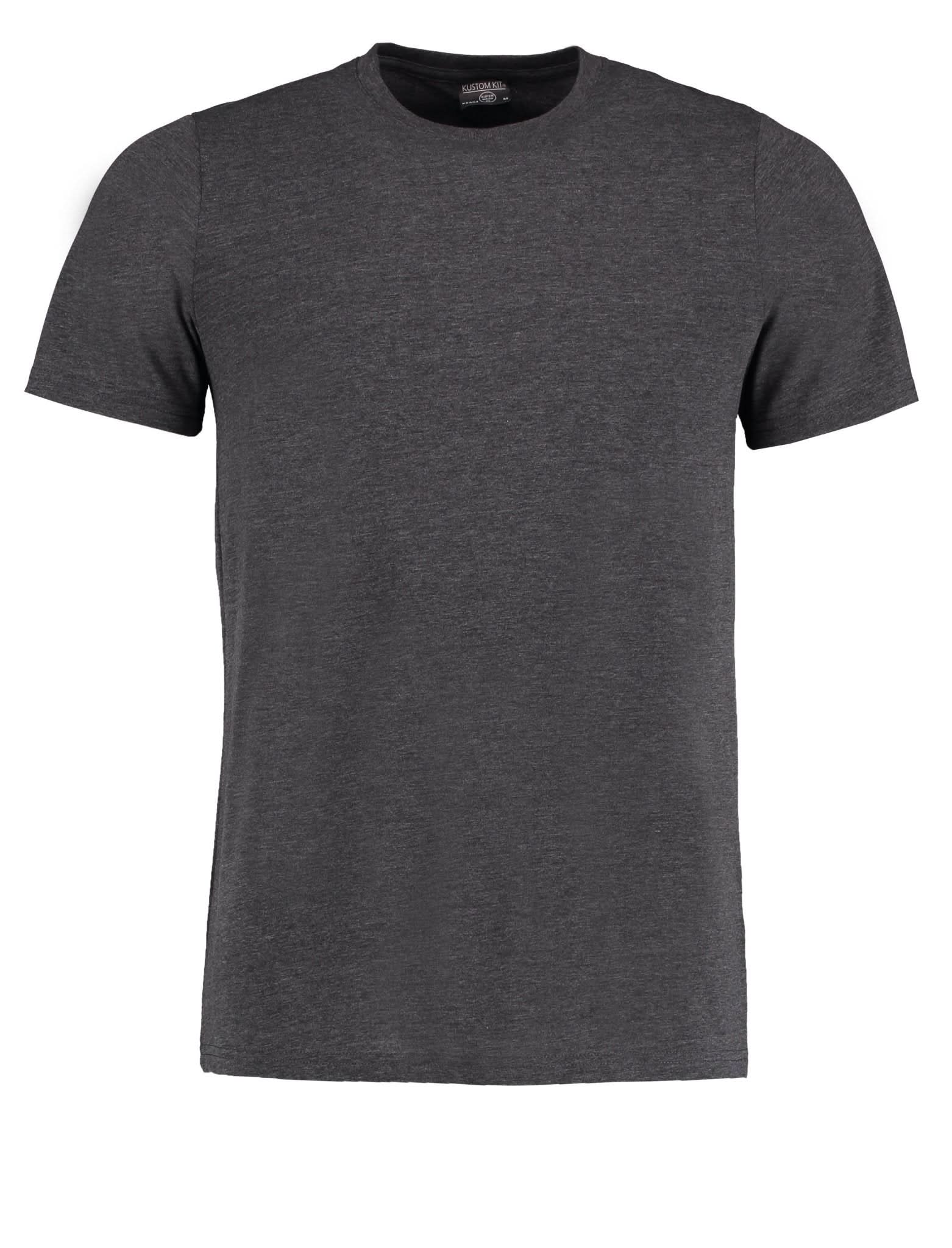 KK504: Superwash T-Shirt Mens T-Shirts Kustom Kit Dark Grey Marl XS