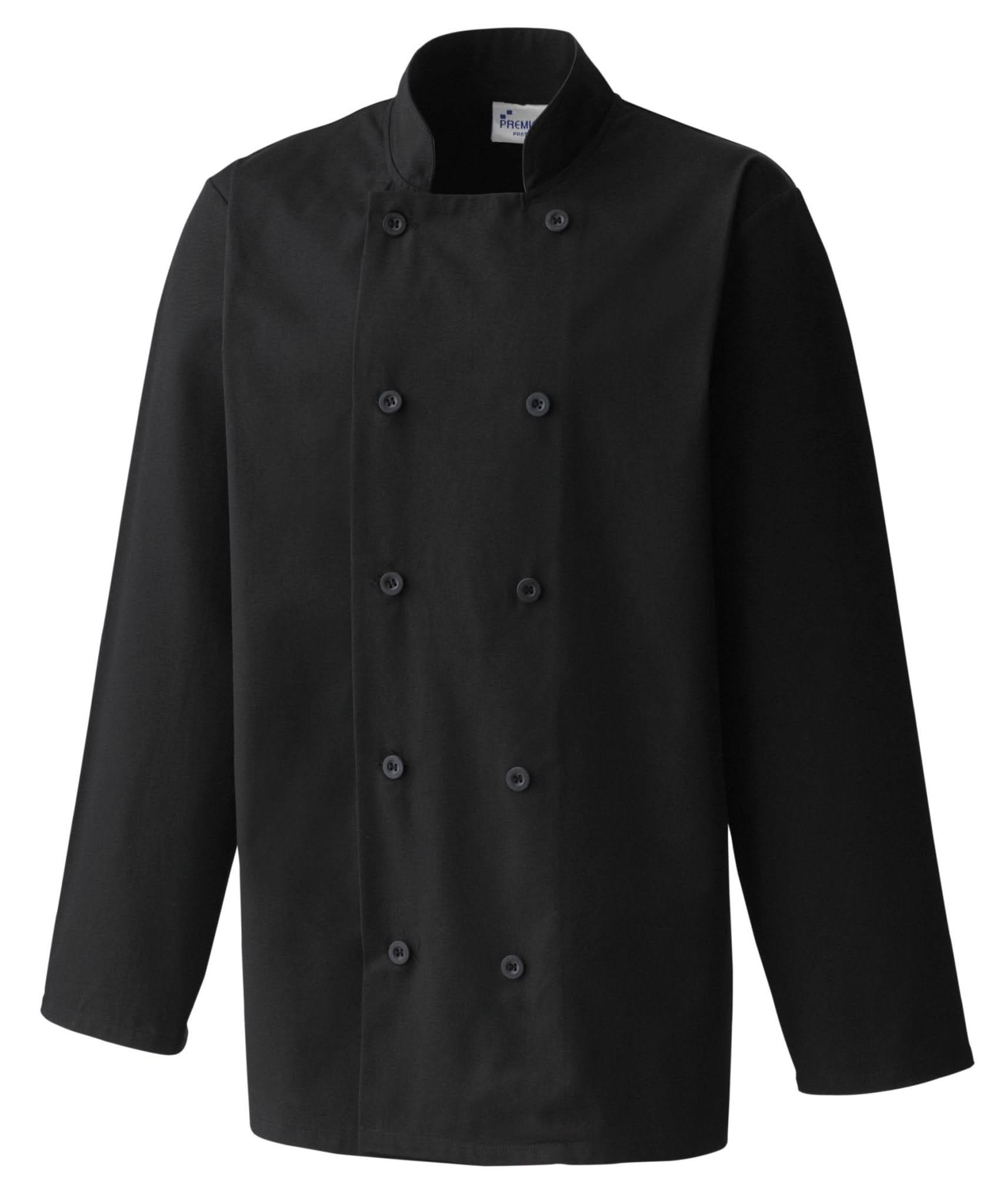 PR657: Long Sleeve Chefs Jacket Chefs Jacket Premier Black XS