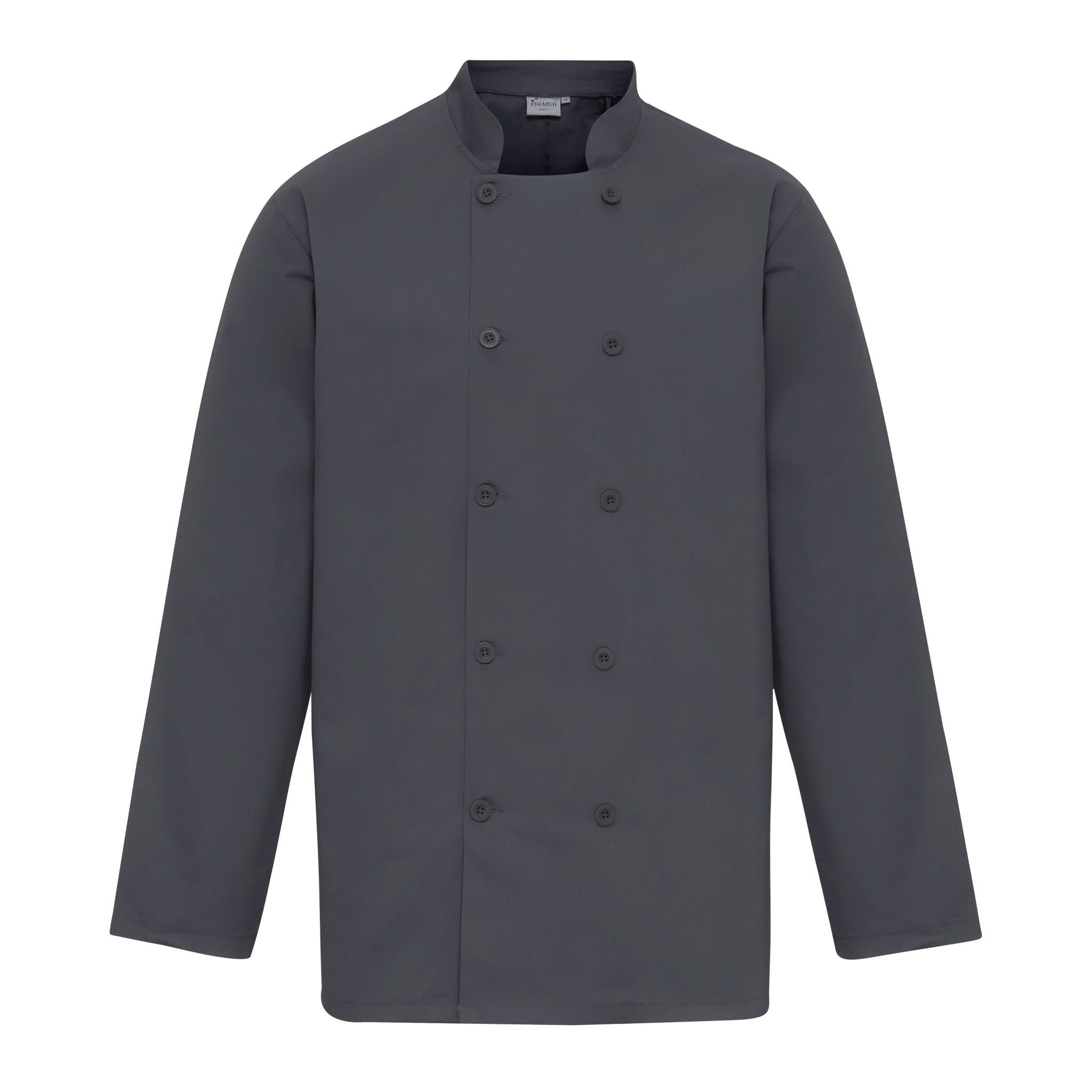 PR657: Long Sleeve Chefs Jacket Chefs Jacket Premier Steel XS