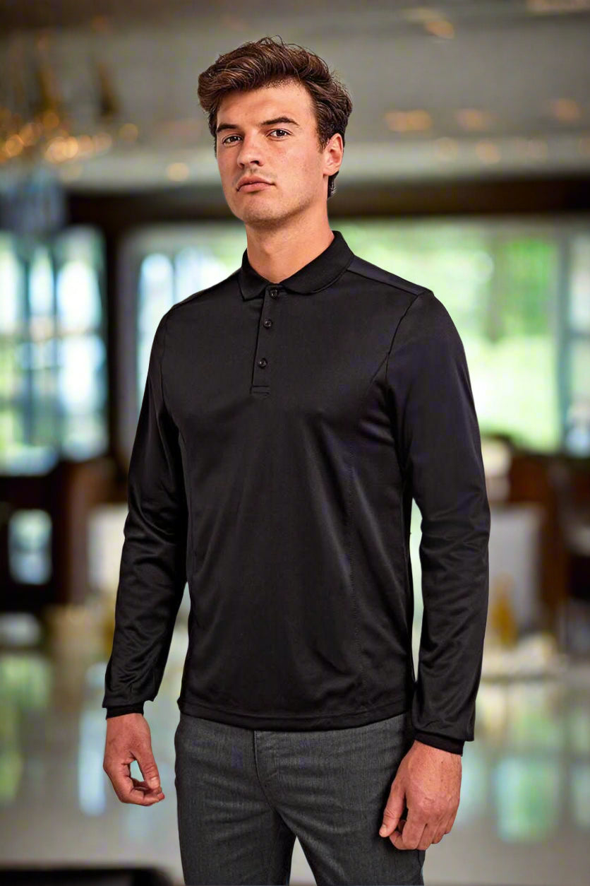 PR617: Long Sleeve Mens Pique Polo Mens Polos Premier