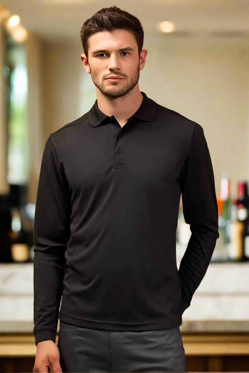 PR617: Long Sleeve Mens Pique Polo Mens Polos Premier