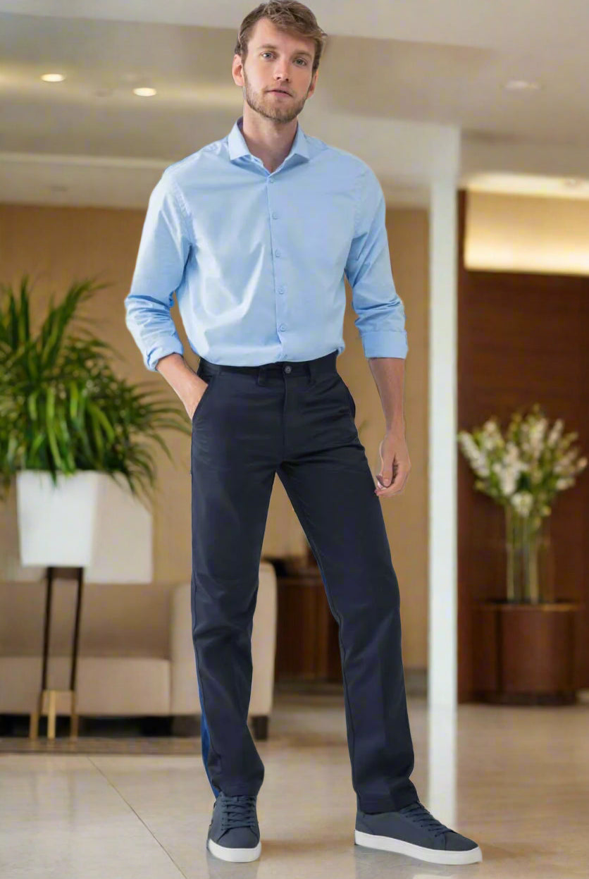 HB640: Mens Flat Fronted Chino Mens Chinos Henbury