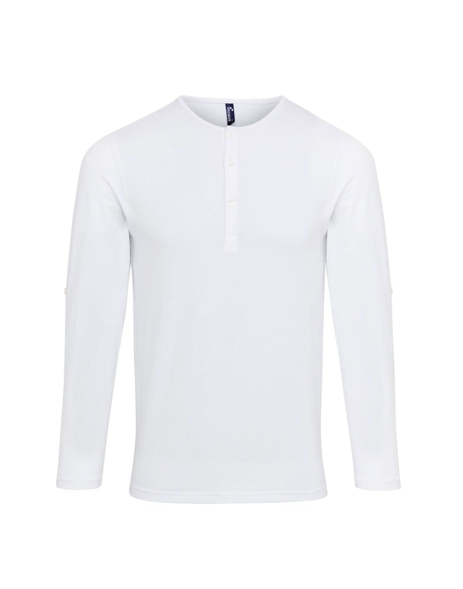 PR218: Mens Long John Roll Sleeve T-Shirt Mens T-Shirts Premier
