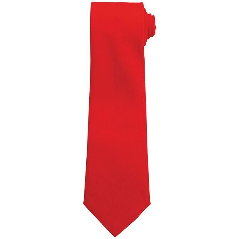 PR700: Mens Plain Work Tie Ties Premier Red Regular