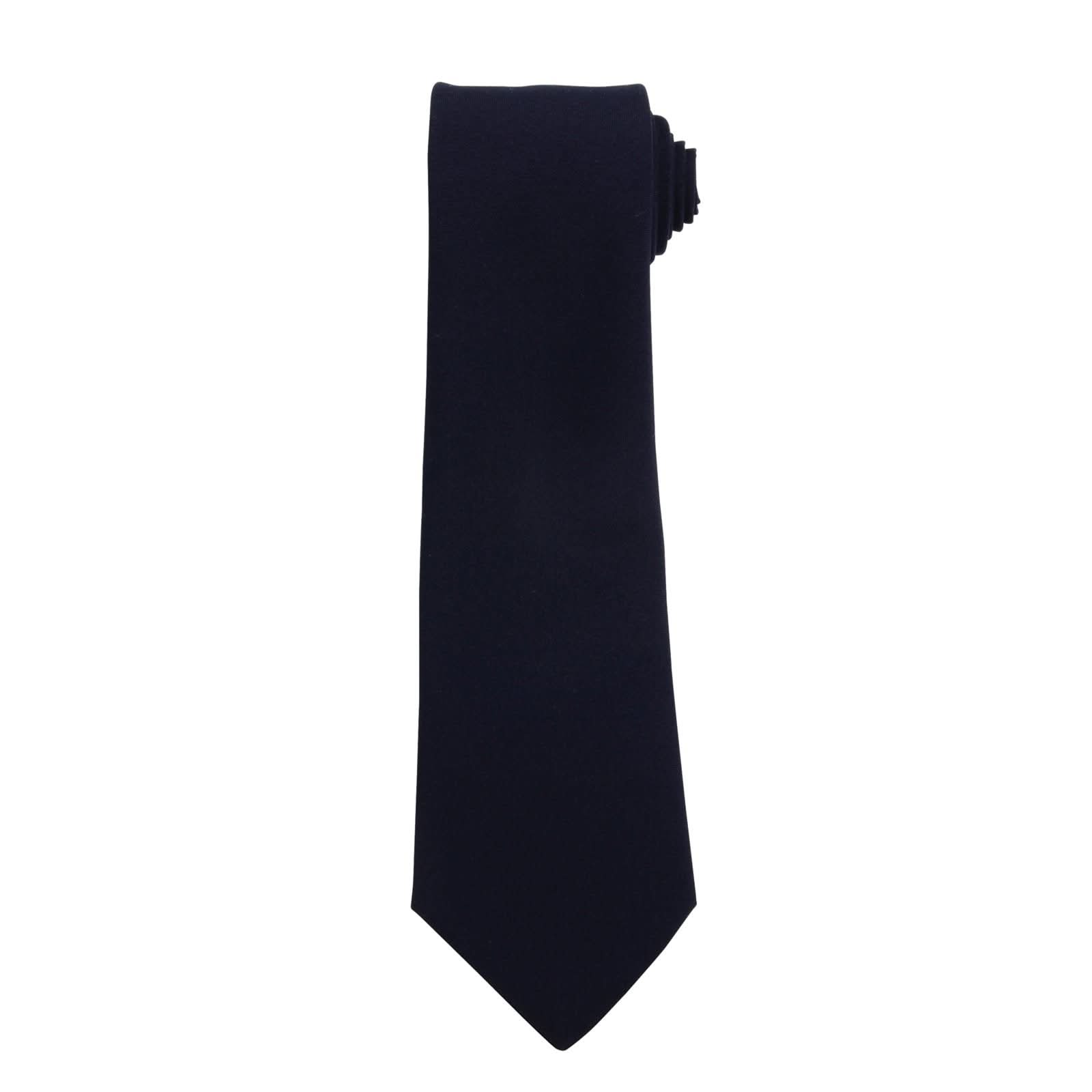 PR700: Mens Plain Work Tie Ties Premier Navy Regular