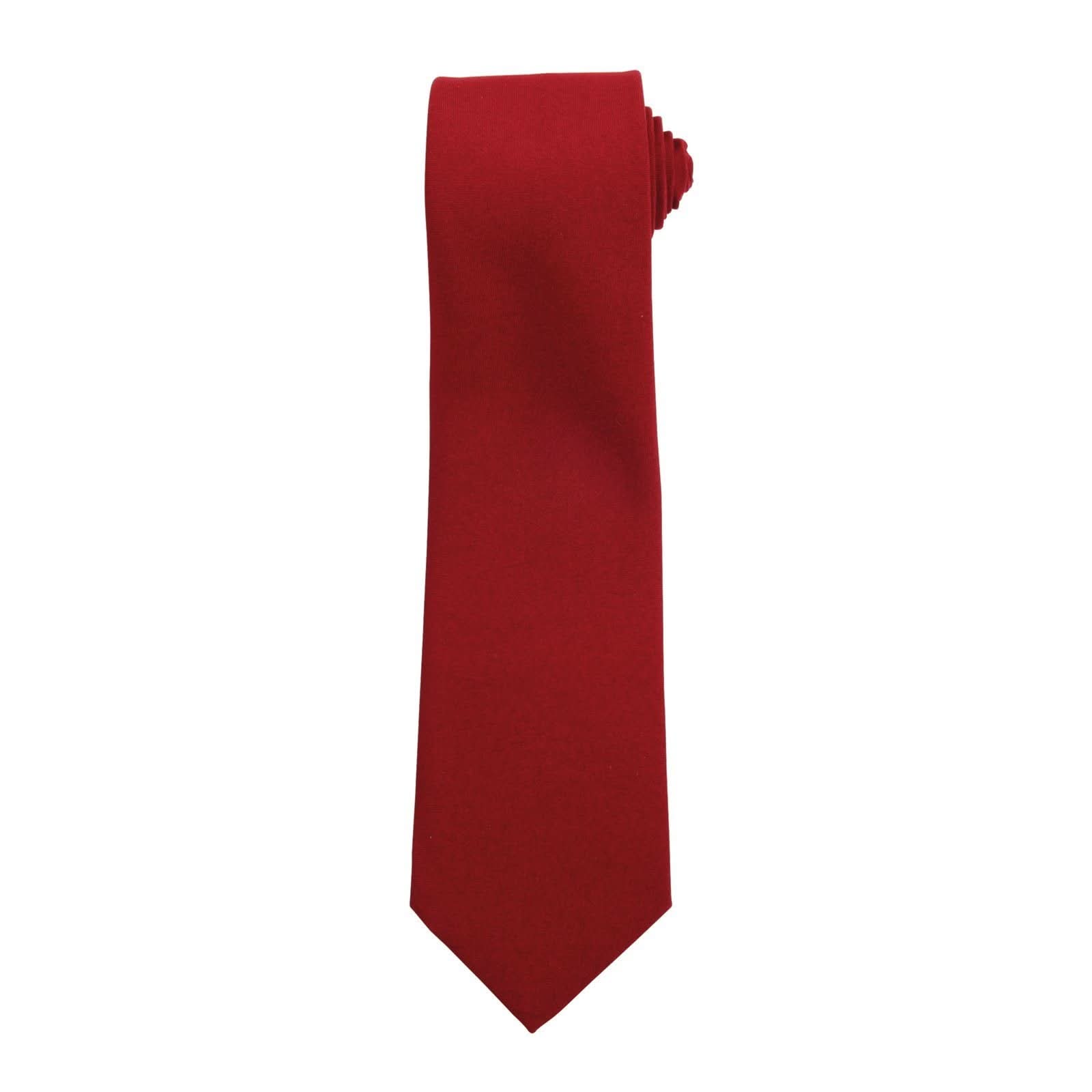 PR700: Mens Plain Work Tie Ties Premier Burgundy Regular