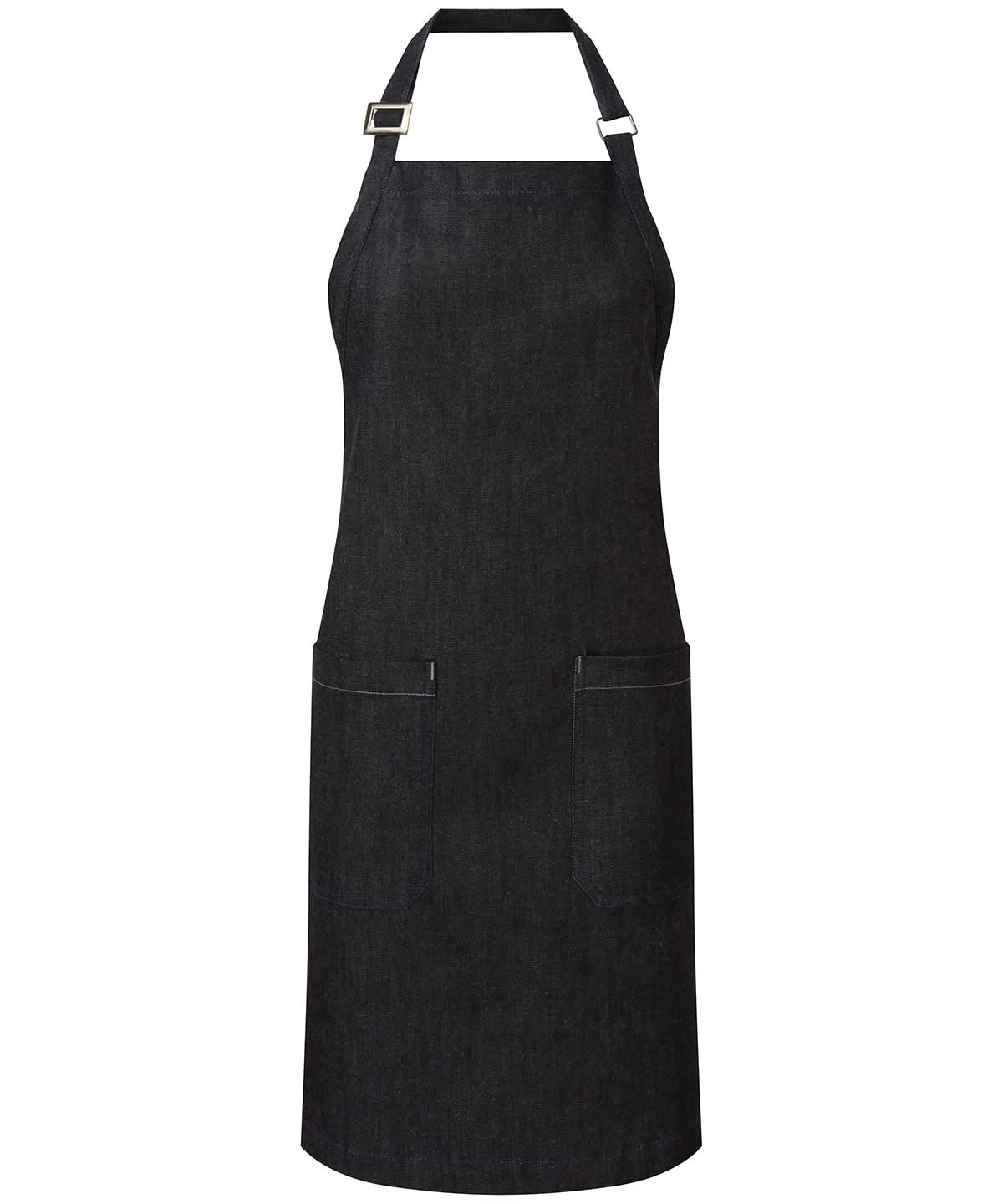 PR113: Fairtrade Denim Bib Apron Aprons Premier Indigo Denim Regular