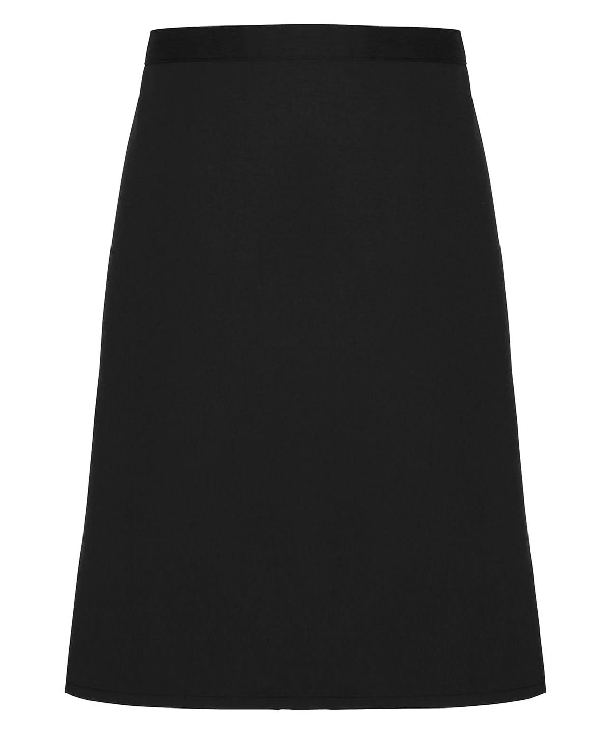 PR114: Fairtrade Cotton Waist Apron Aprons premier Black Regular