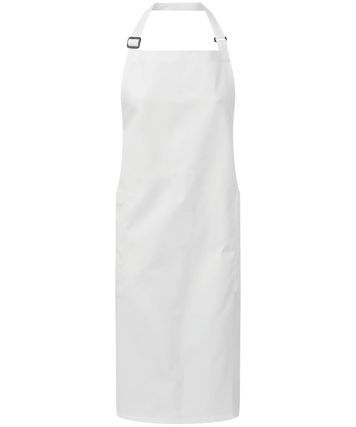 PR120: Organic Cotton Apron Aprons Premier White Regular