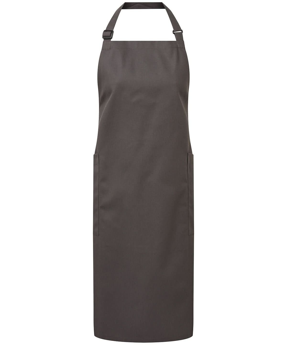 PR120: Organic Cotton Apron Aprons Premier Dark Grey Regular