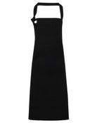 PR130: Heavy Cotton Canvas Bib Apron Aprons Premier Black Regular