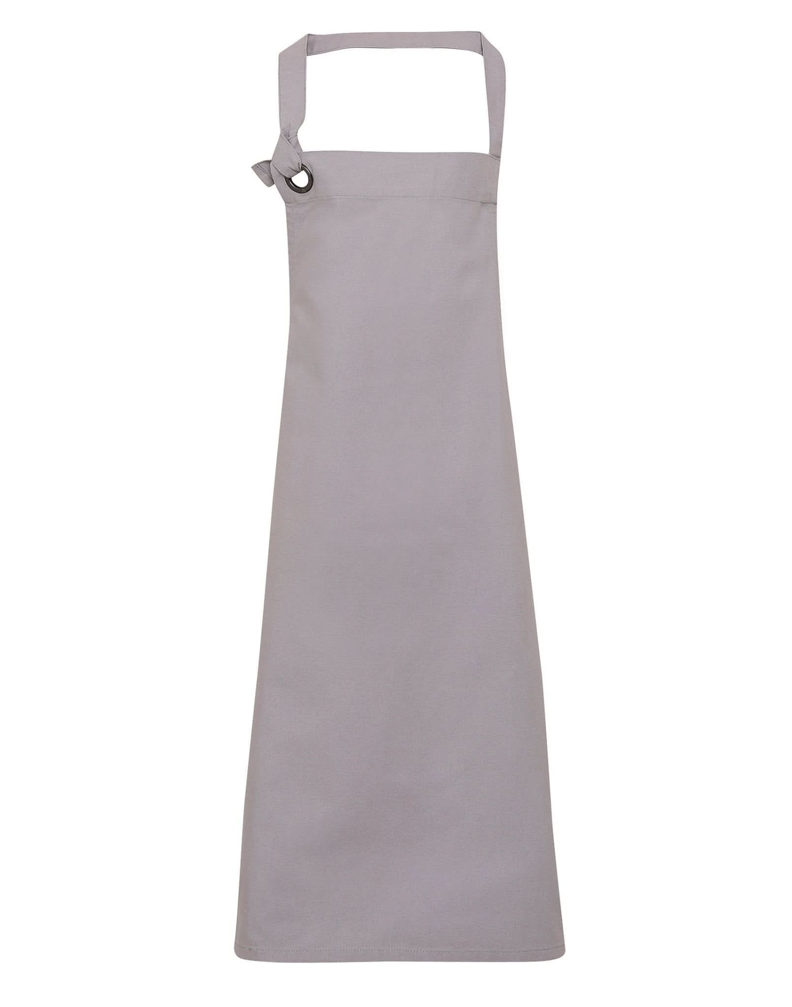 PR130: Heavy Cotton Canvas Bib Apron Aprons Premier Silver Regular