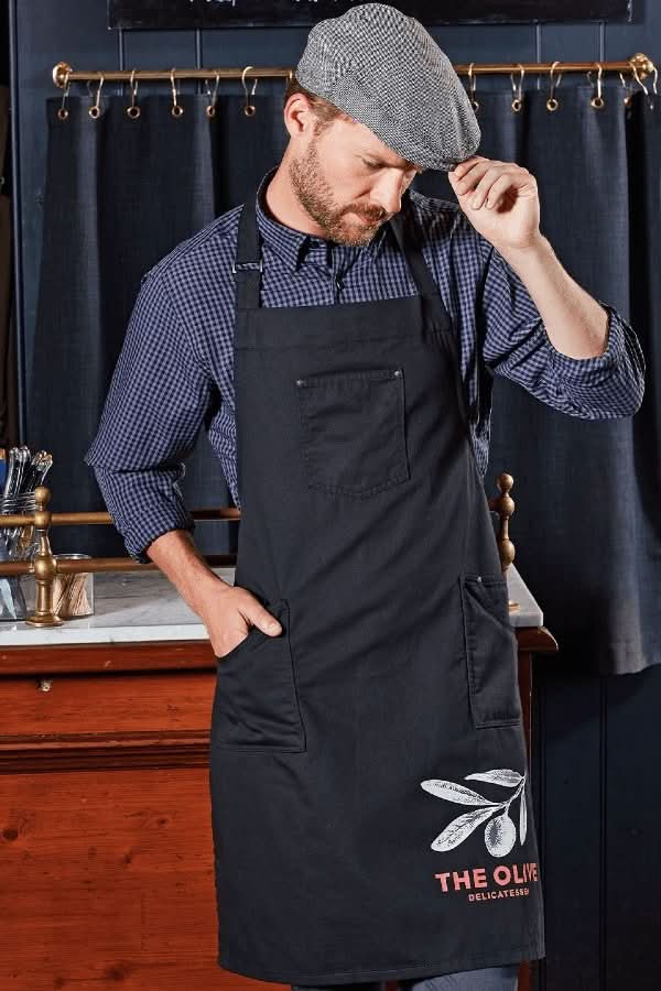 PR132: Chino Cotton Bib Apron Aprons Premier