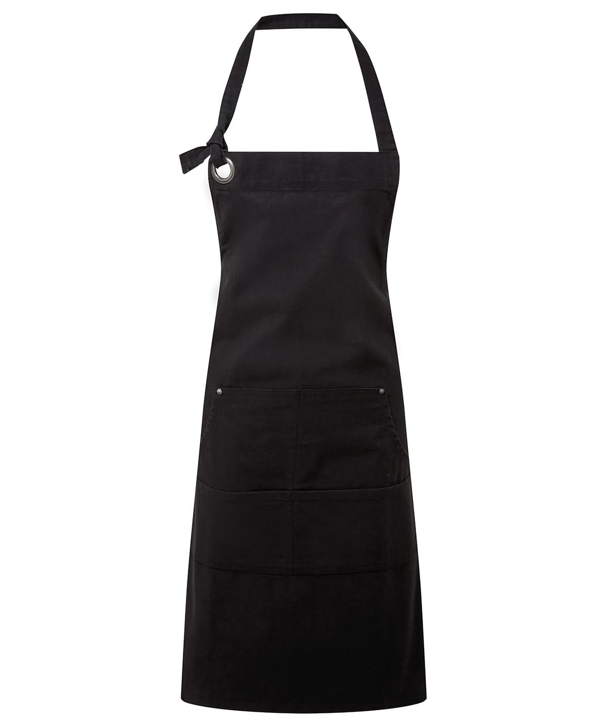 PR137: Heavy Cotton Canvas Apron Aprons Premier Black Regular