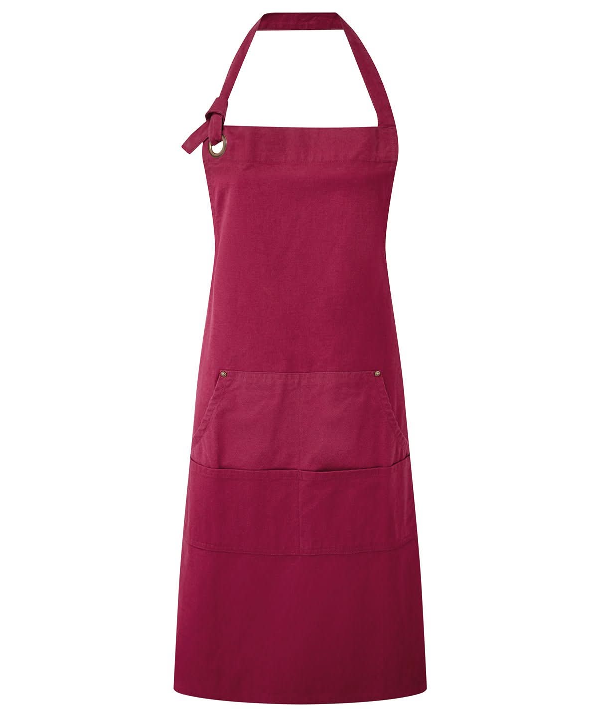 PR137: Heavy Cotton Canvas Apron Aprons Premier Burgundy Regular