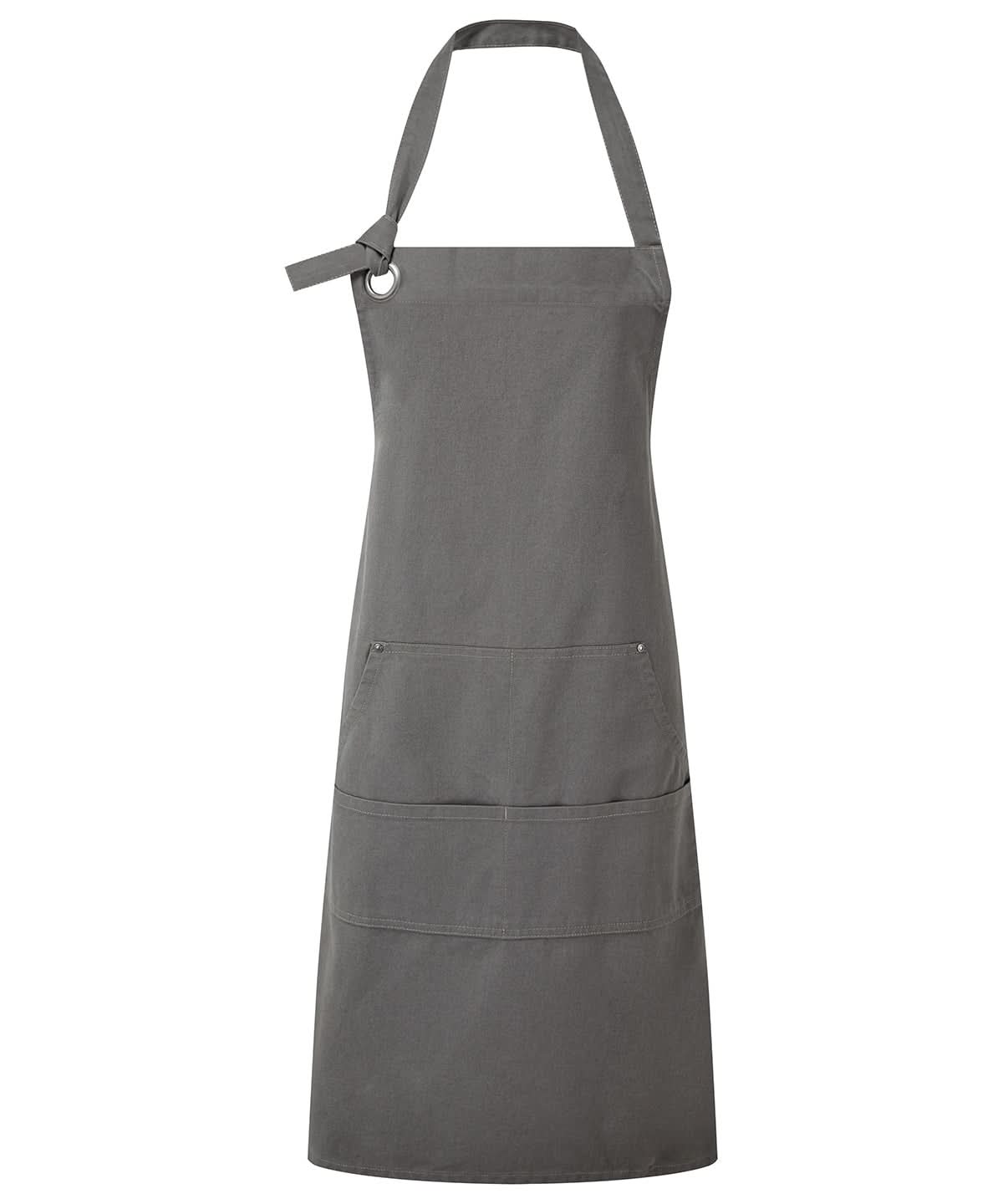 PR137: Heavy Cotton Canvas Apron Aprons Premier Dark Grey Regular