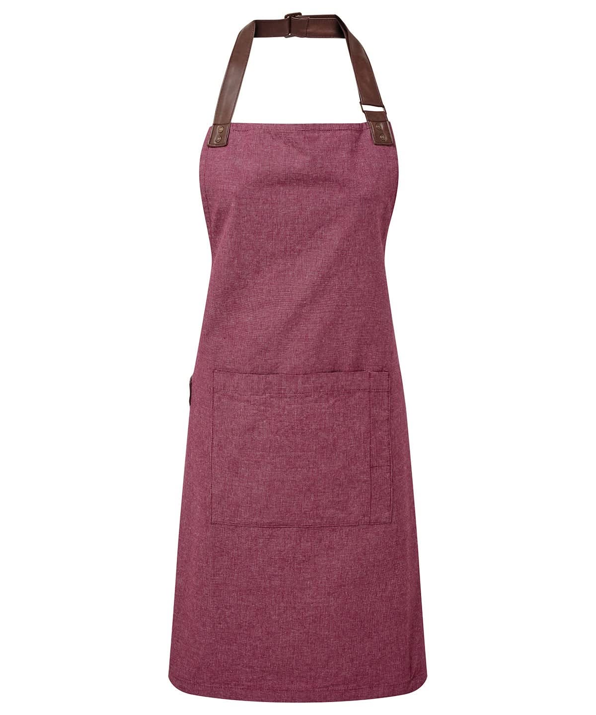 PR144: Annex Oxford bib apron Aprons Premier Burgundy Regular
