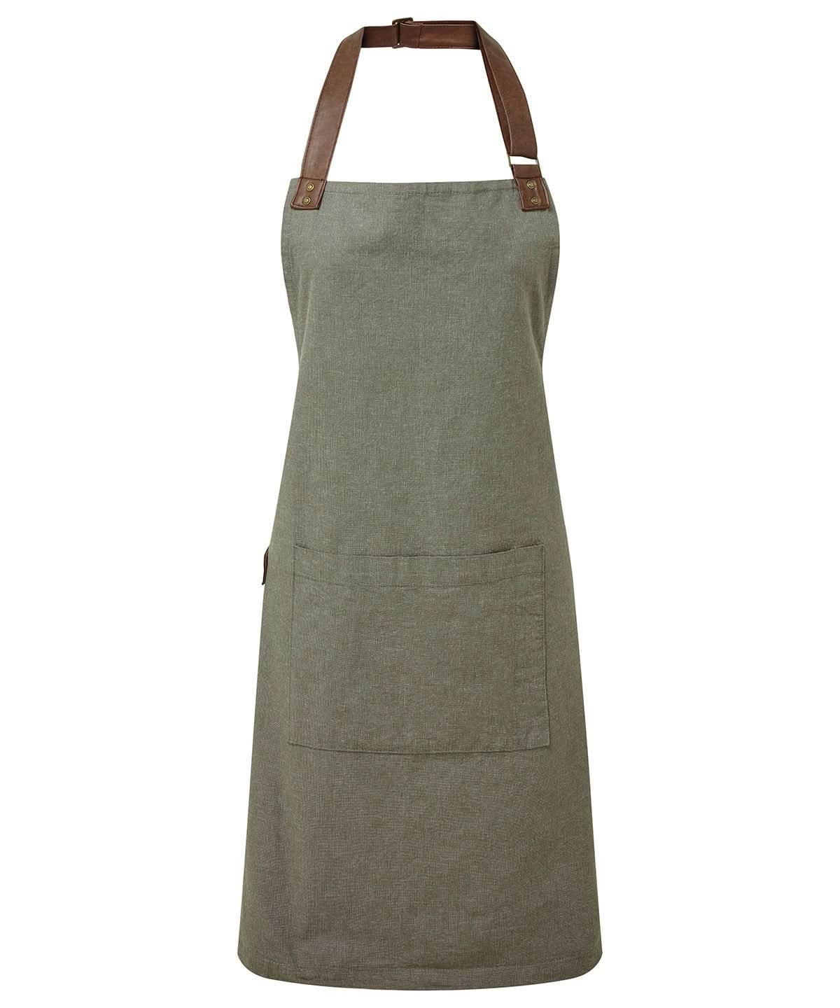 PR144: Annex Oxford bib apron Aprons Premier Moss Regular